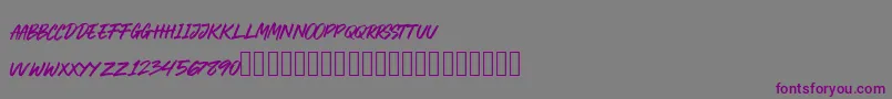 CRACKROCK Font – Purple Fonts on Gray Background