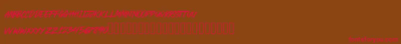 More about CRACKROCK Font CRACKROCK Font – Red Fonts on Brown Background