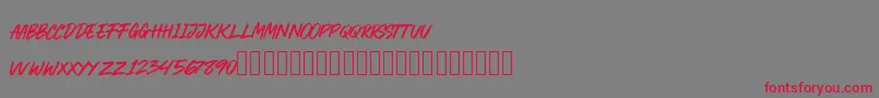 CRACKROCK Font – Red Fonts on Gray Background