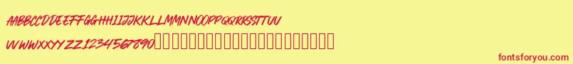 CRACKROCK Font – Red Fonts on Yellow Background