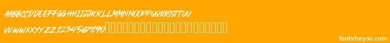Подробнее о шрифте CRACKROCK Шрифт CRACKROCK – белые шрифты на оранжевом фоне