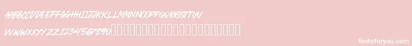 CRACKROCK-Schriftart – Weiße Schriften auf rosa Hintergrund