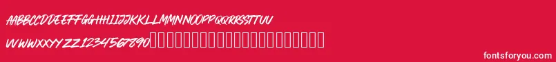 CRACKROCK Font – White Fonts on Red Background