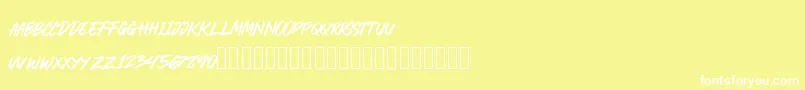 CRACKROCK Font – White Fonts on Yellow Background