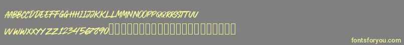 CRACKROCK Font – Yellow Fonts on Gray Background