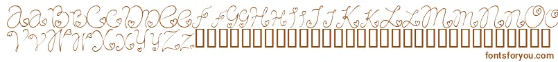 Шрифт CRAFL    – коричневые шрифты на белом фоне