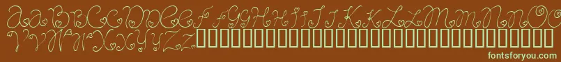 Шрифт CRAFL    – зелёные шрифты на коричневом фоне