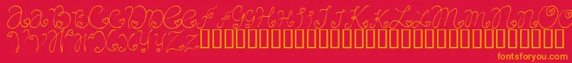 CRAFL    Font – Orange Fonts on Red Background