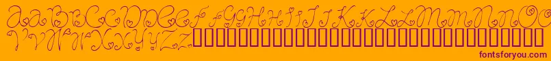 Шрифт CRAFL    – фиолетовые шрифты на оранжевом фоне