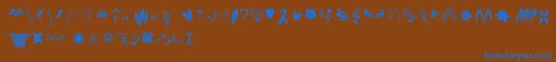 More about Crafters Flowers Font Crafters Flowers Font – Blue Fonts on Brown Background