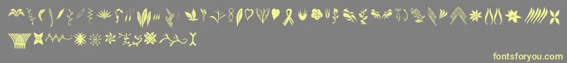 More about Crafters Flowers Font Crafters Flowers Font – Yellow Fonts on Gray Background