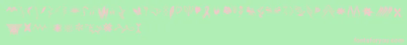 Crafters Flowers Font – Pink Fonts on Green Background