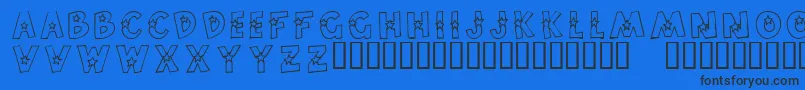 Craftopia Stars Font – Black Fonts on Blue Background