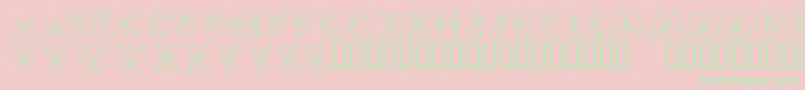 Craftopia Stars Font – Green Fonts on Pink Background