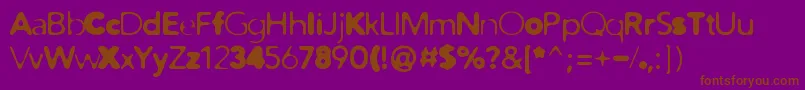 DistroMix Font – Brown Fonts on Purple Background