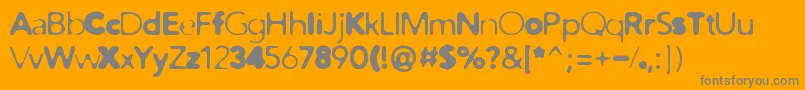 DistroMix Font – Gray Fonts on Orange Background