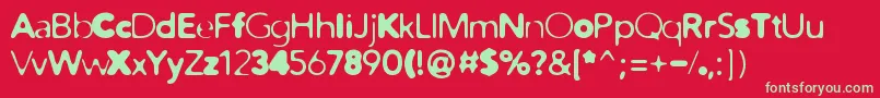 DistroMix Font – Green Fonts on Red Background