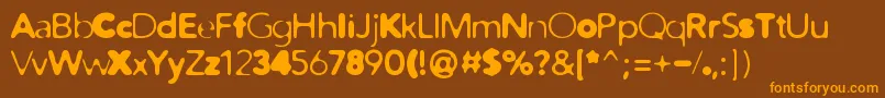 DistroMix Font – Orange Fonts on Brown Background