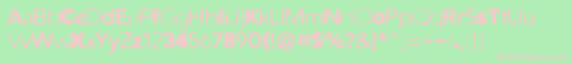 DistroMix Font – Pink Fonts on Green Background