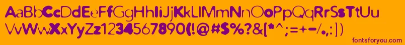 DistroMix Font – Purple Fonts on Orange Background