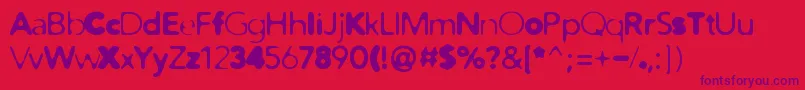 DistroMix Font – Purple Fonts on Red Background