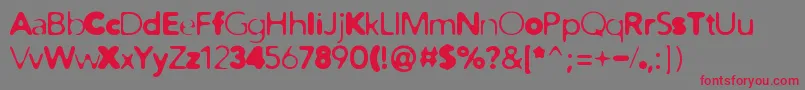 DistroMix Font – Red Fonts on Gray Background