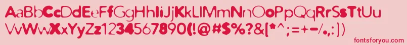 DistroMix-Schriftart – Rote Schriften auf rosa Hintergrund