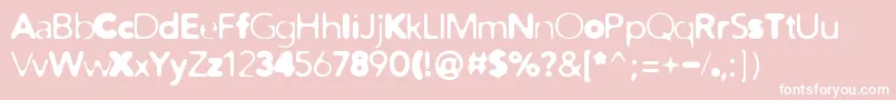DistroMix Font – White Fonts on Pink Background