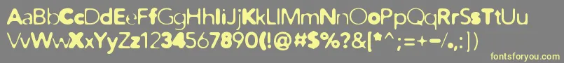 DistroMix Font – Yellow Fonts on Gray Background