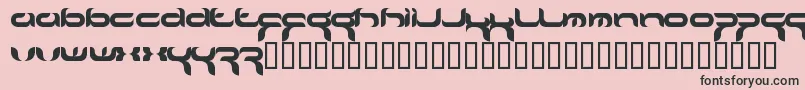 フォントCRAFTY   – ピンクの背景に黒い文字