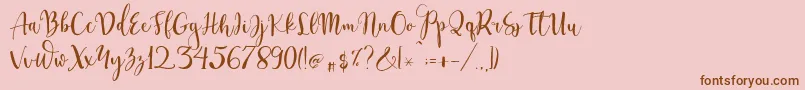 More about Craftylover Font Craftylover Font – Brown Fonts on Pink Background