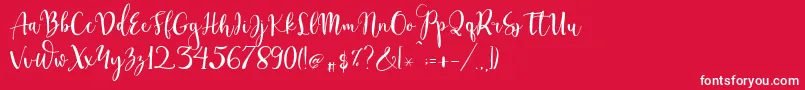 Craftylover Font – White Fonts on Red Background