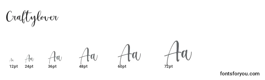 Craftylover Font Sizes