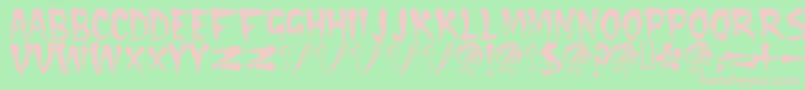 CRAMPS   Font – Pink Fonts on Green Background