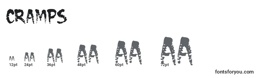 Размеры шрифта CRAMPS   (124112)