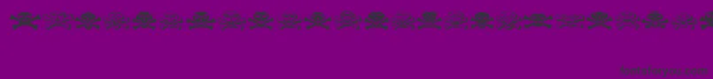 Fonte Cranium – fontes pretas em um fundo violeta