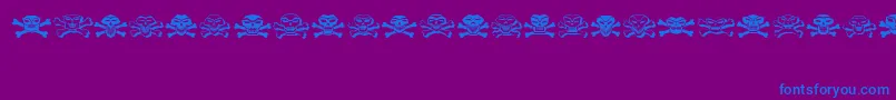 Fonte Cranium – fontes azuis em um fundo violeta