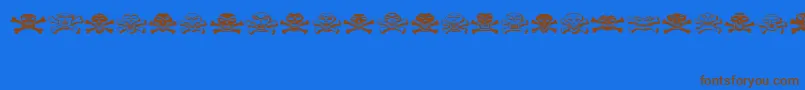 Cranium Font – Brown Fonts on Blue Background