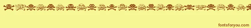 Cranium Font – Brown Fonts on Yellow Background