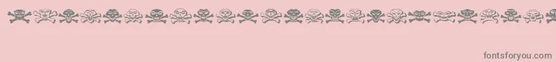 Cranium-Schriftart – Graue Schriften auf rosa Hintergrund