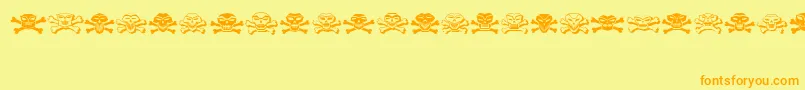 Cranium Font – Orange Fonts on Yellow Background