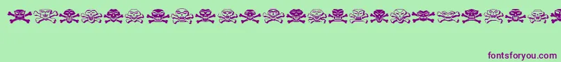 Cranium Font – Purple Fonts on Green Background