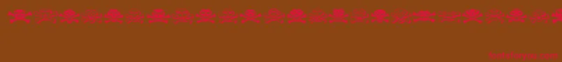 Cranium Font – Red Fonts on Brown Background