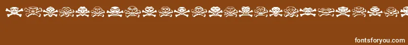 Cranium Font – White Fonts on Brown Background