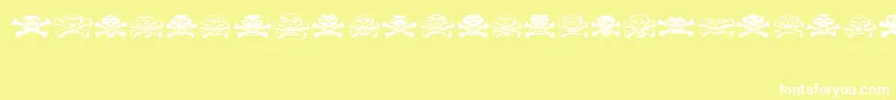 Cranium Font – White Fonts on Yellow Background