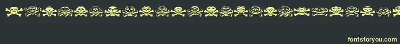 Cranium Font – Yellow Fonts on Black Background
