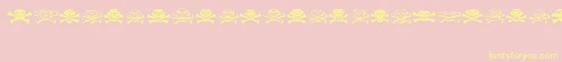 Cranium Font – Yellow Fonts on Pink Background