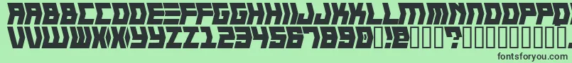 CRANK    Font – Black Fonts on Green Background