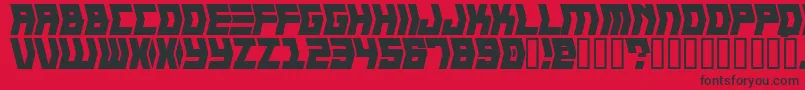 Шрифт CRANK    – чёрные шрифты на красном фоне