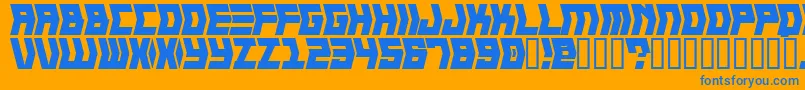 Шрифт CRANK    – синие шрифты на оранжевом фоне